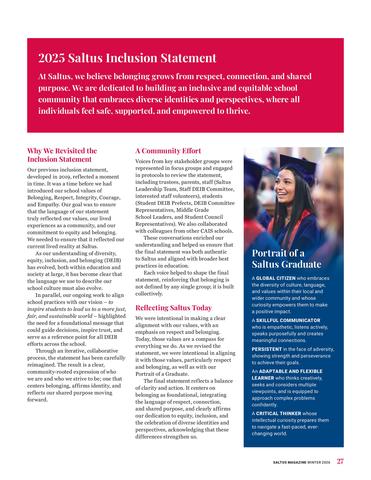 Saltus Magazine — Winter 2026