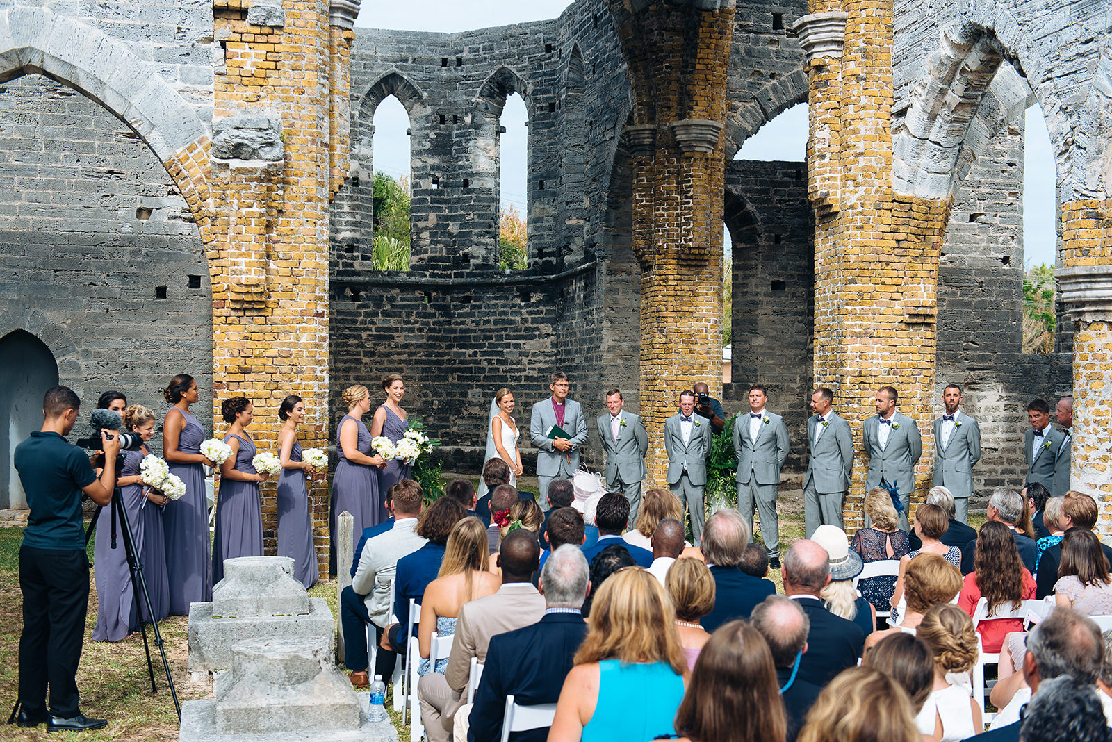 The wedding of Alex & Ben at The Unfinished Church, St. George's