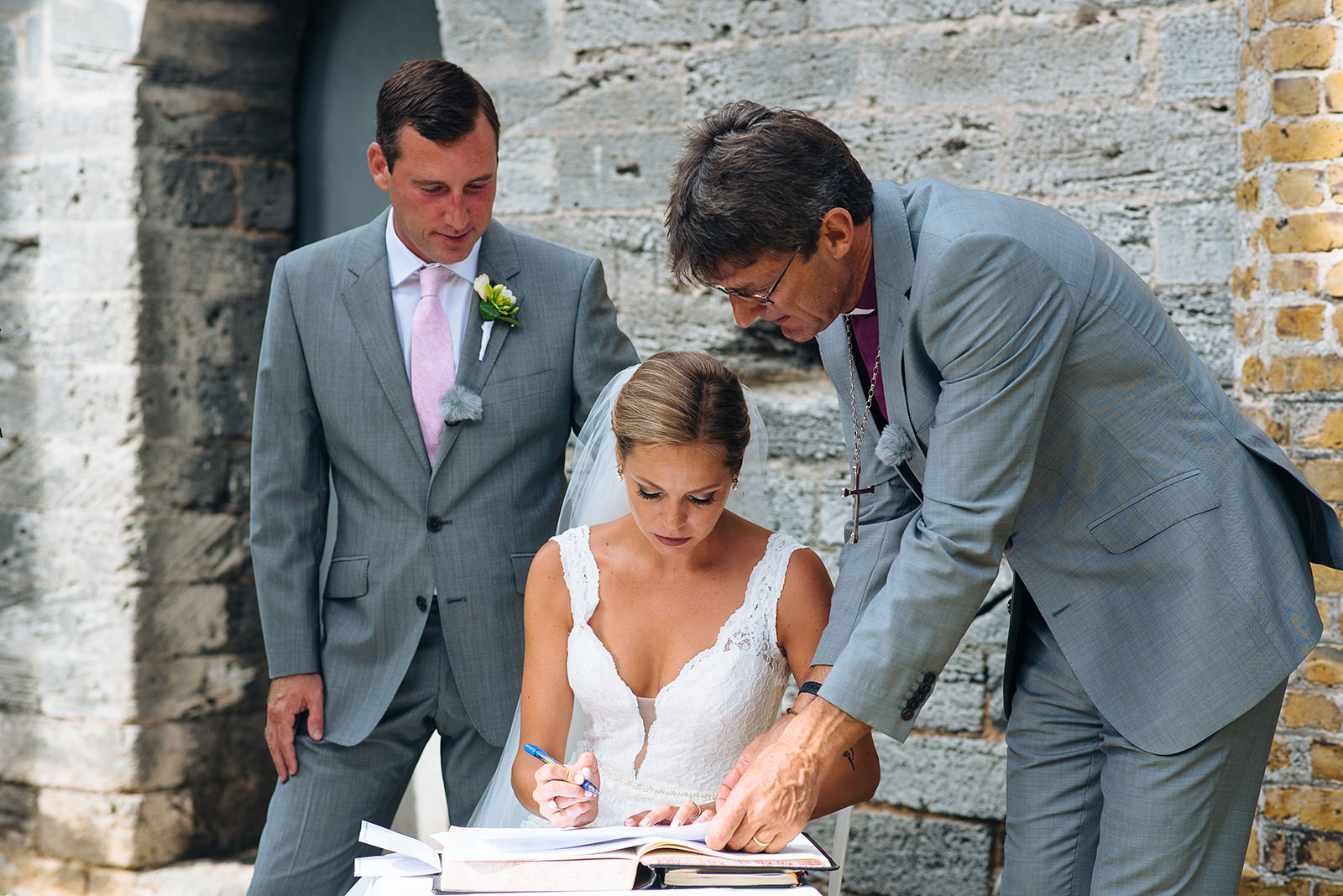 The wedding of Alex & Ben at The Unfinished Church, St. George's