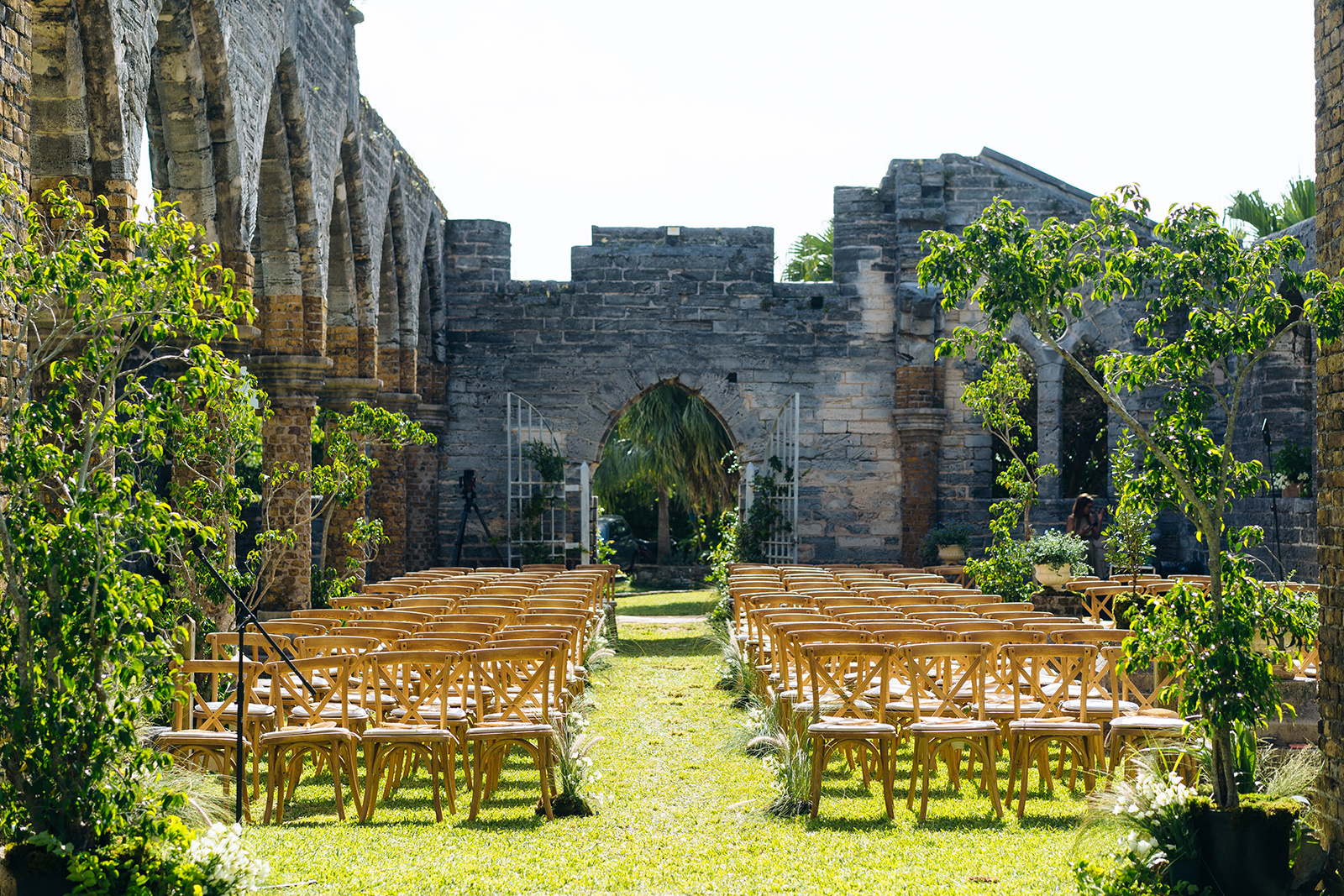 The wedding of Octavia & Matt at The Unfinished Church, St. George's
