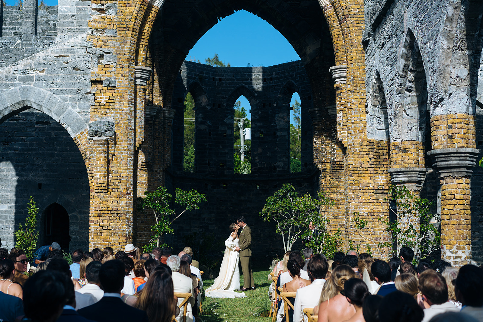 The wedding of Octavia & Matt at The Unfinished Church, St. George's