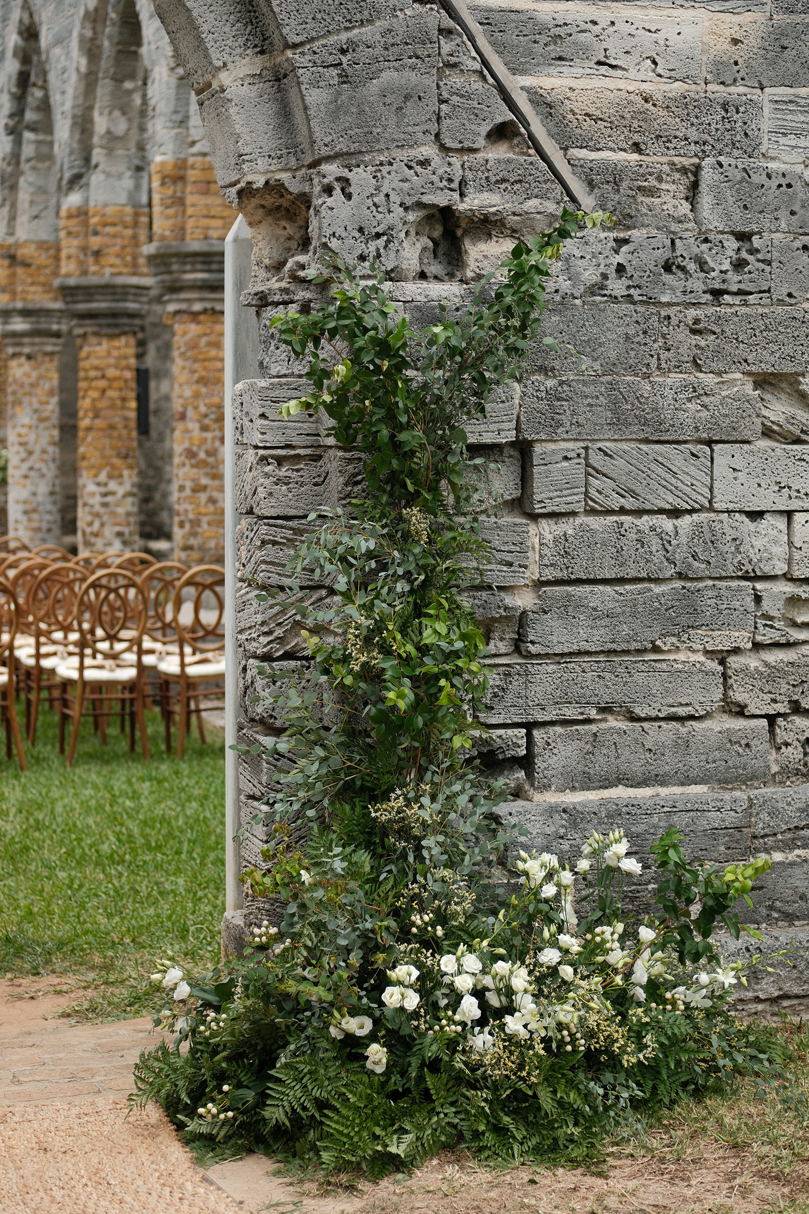The wedding of Zoe & Omar at The Unfinished Church, St. George's